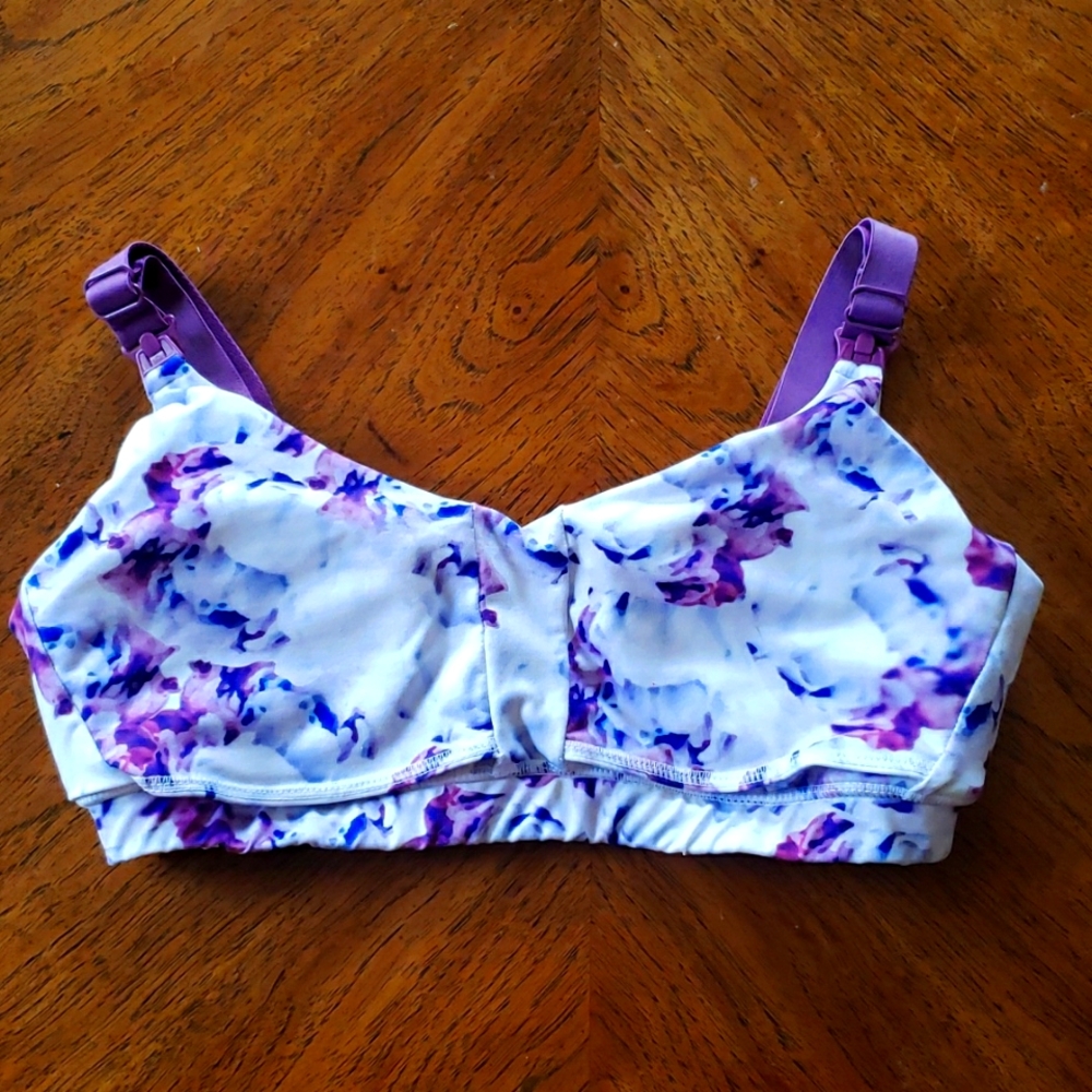 Ollie Gray 'Anywhere Bra' Nursing/Pumping Bra Size Large (DD) Purple
